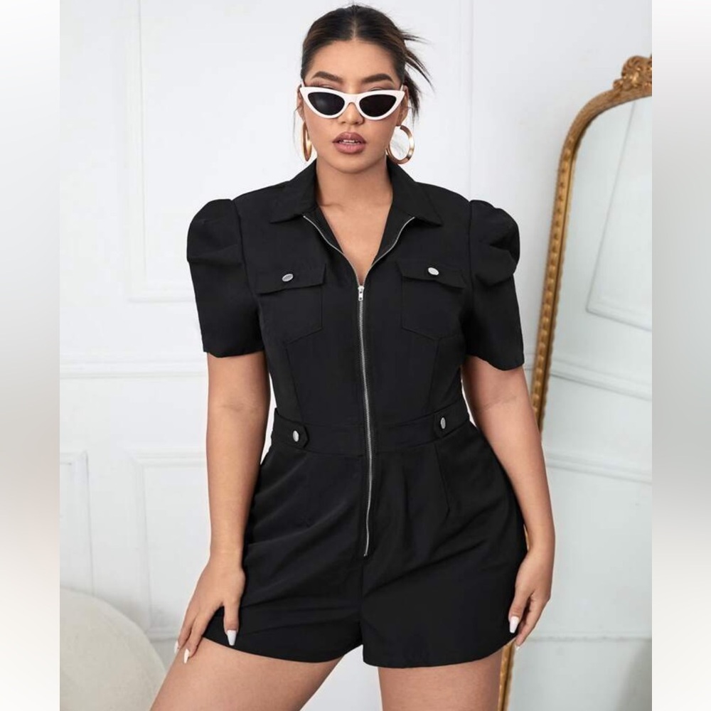 SHEIN Black Utility ROMPER(sku#16)